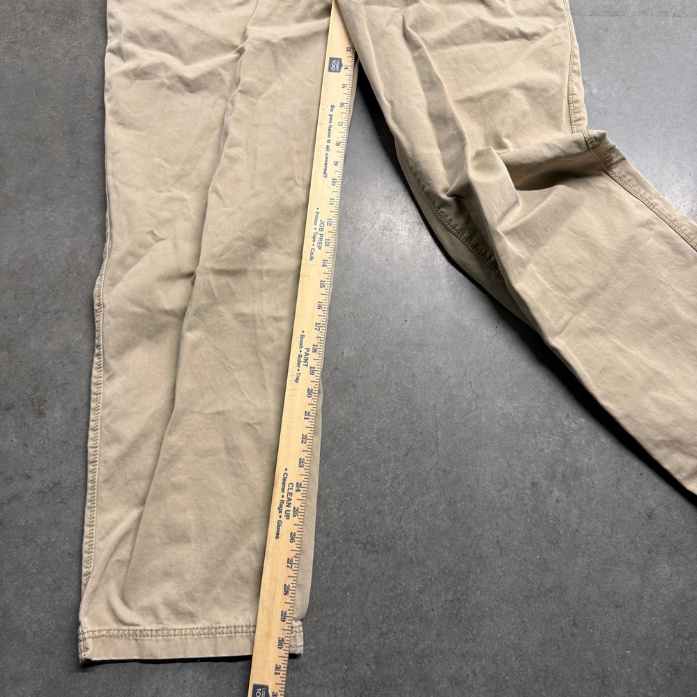 Timberland Mens Khaki Chino Pants 42x32 Tan Cotton Straight Leg Workwear Pants - Picture 7 of 9